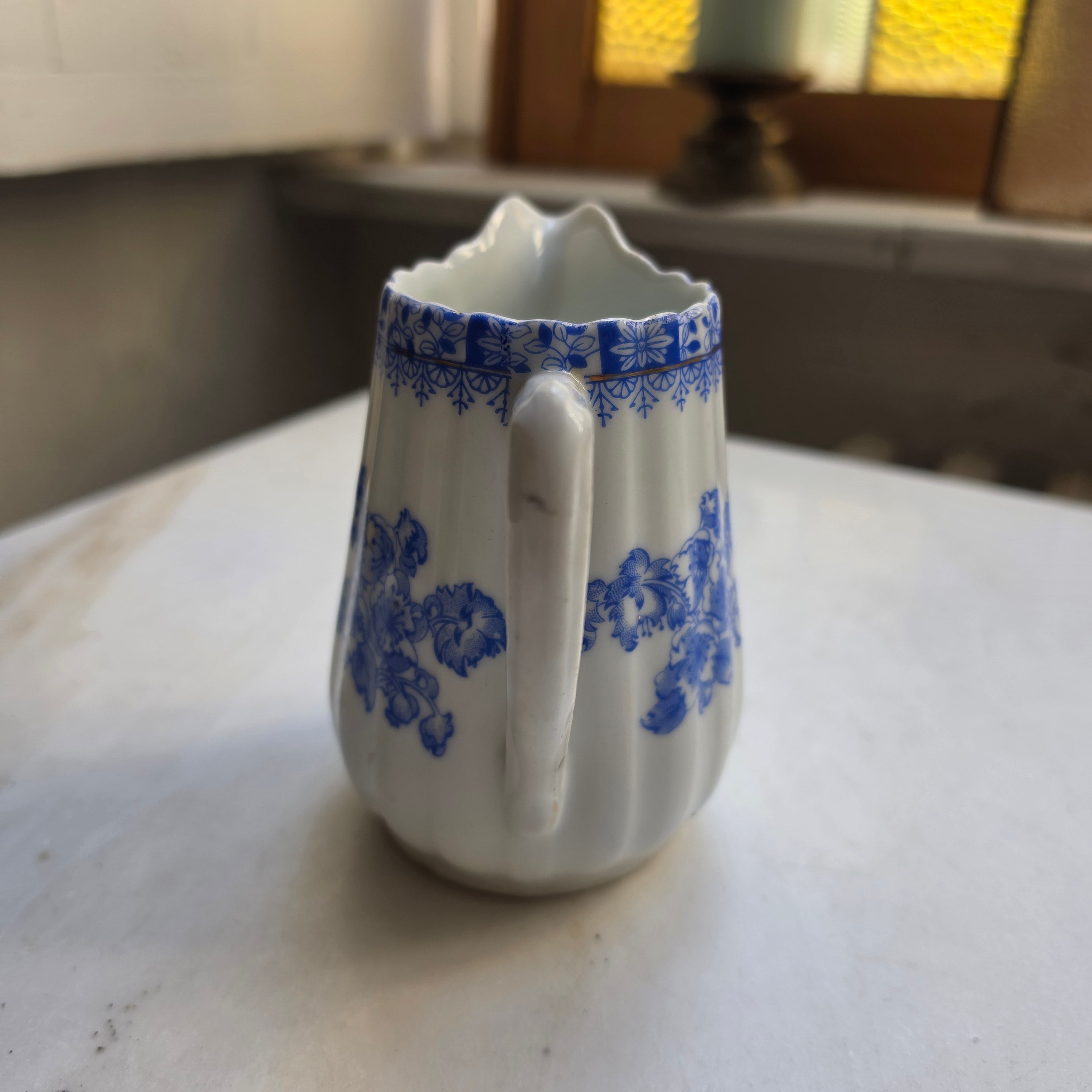 Antikes Vintage Milchkännchen „China Blau“ – Echt Tuppack Tiefenfurt