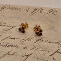 Elegante Vintage-Ohrstecker mit funkelndem Kleeblatt-Besatz