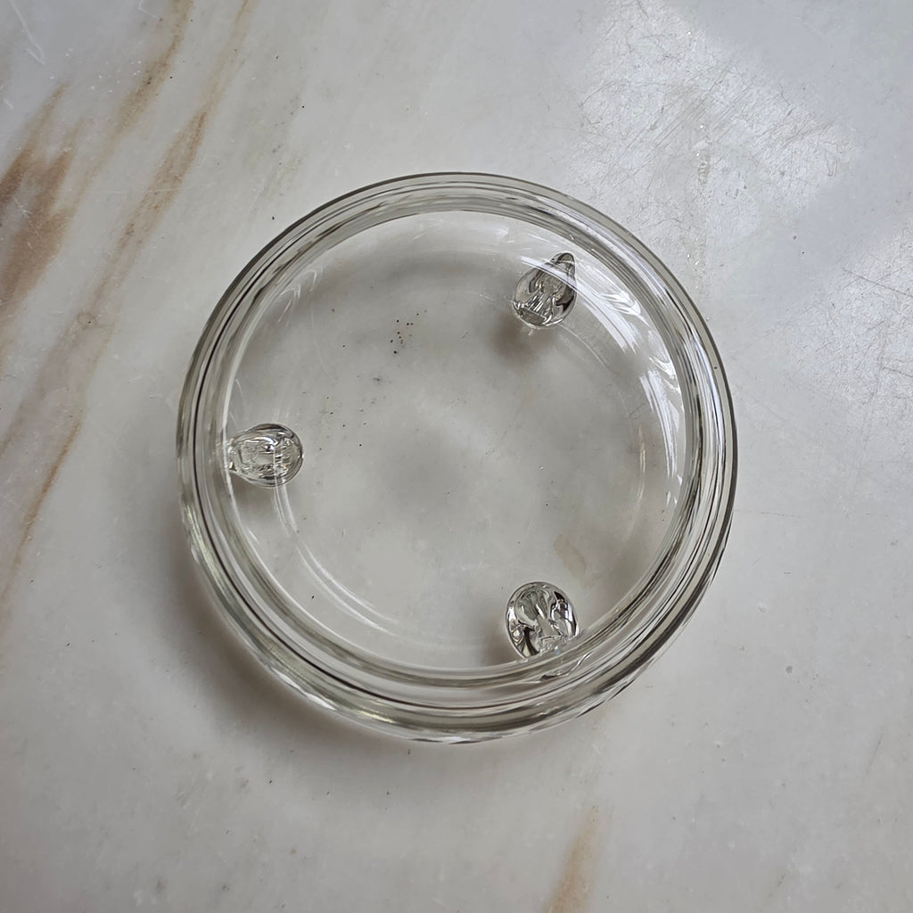 Vintage Bonboniere Schale aus Kristallglas mit Deckel