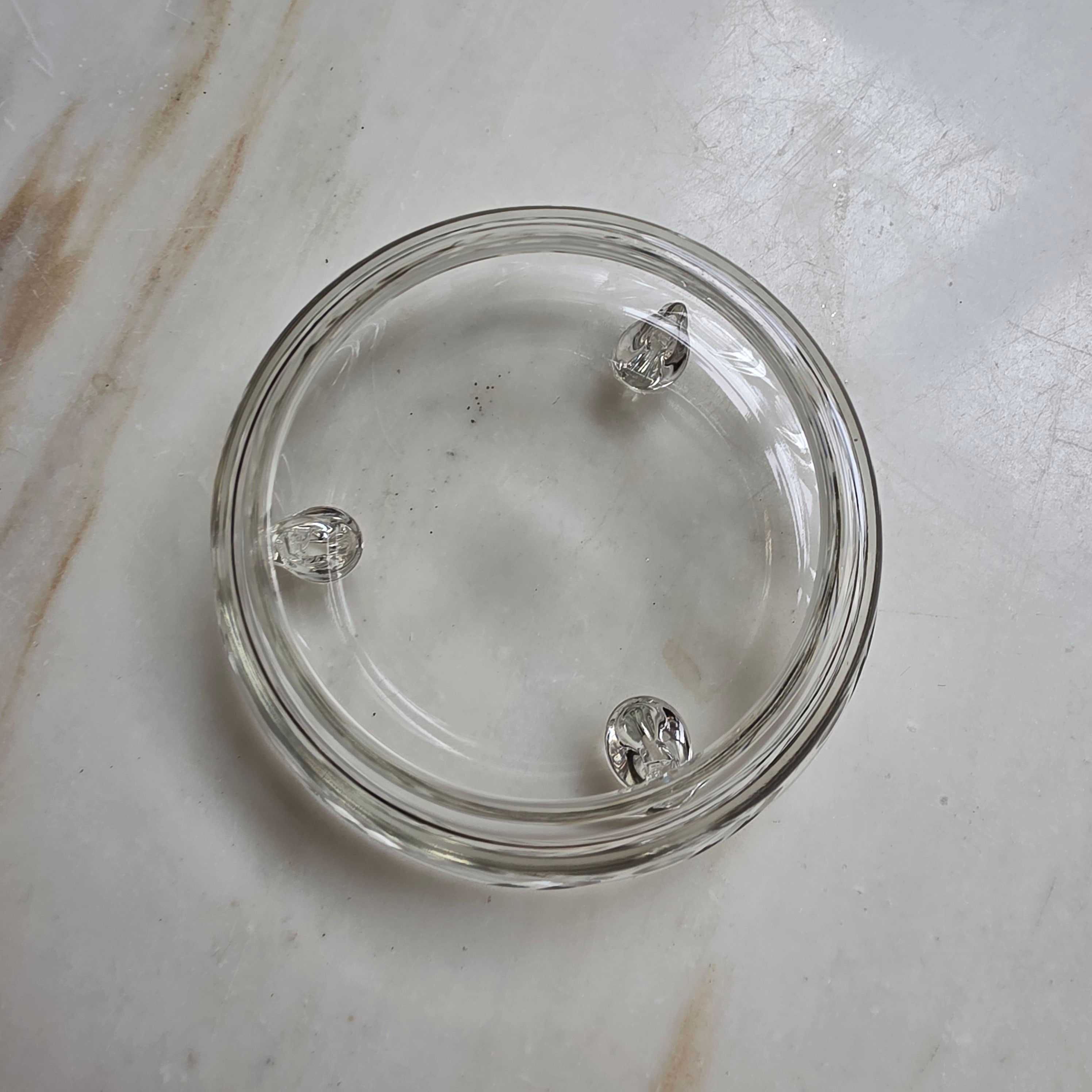 Vintage Bonboniere Schale aus Kristallglas mit Deckel