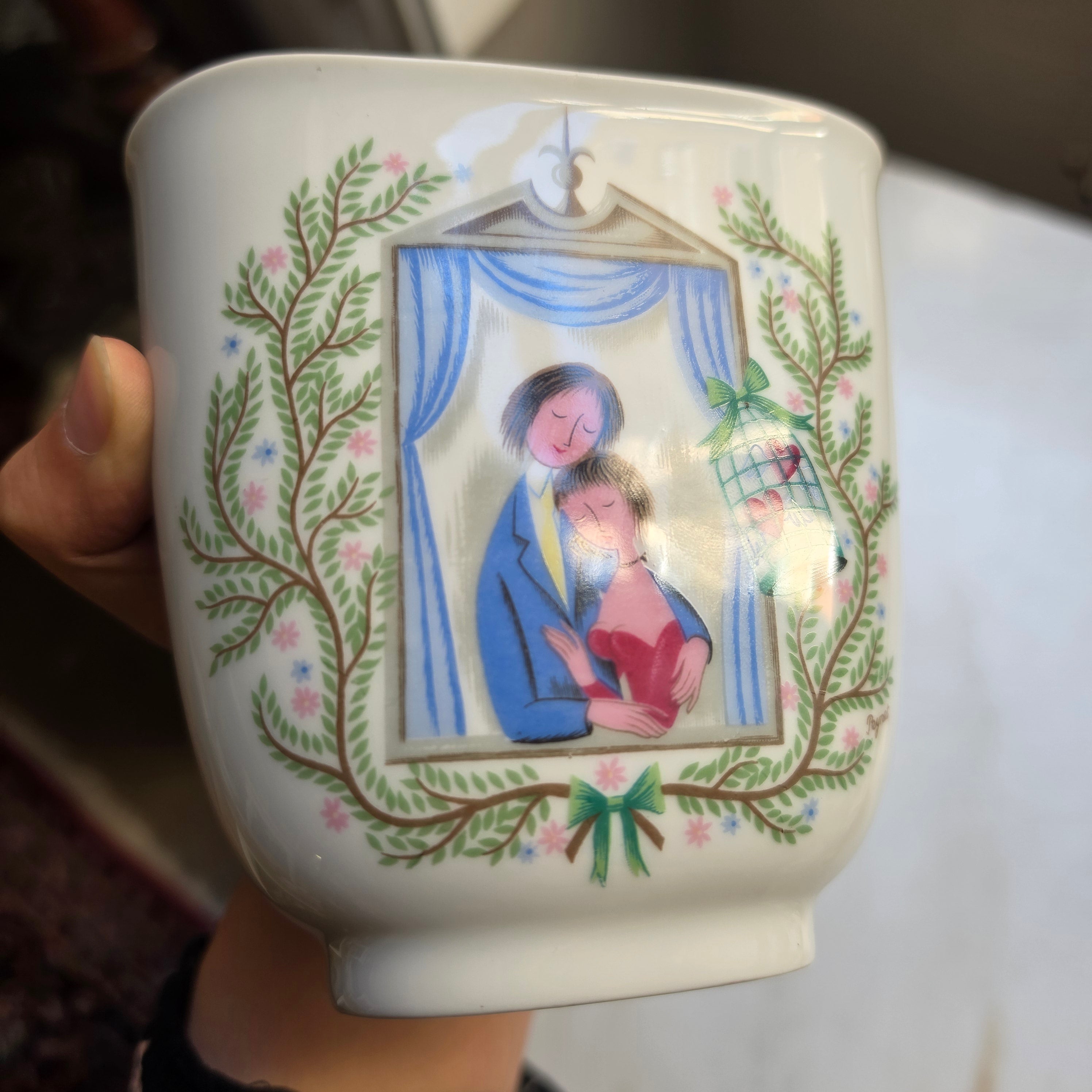 Vintage Rosenthal Porzellan Vase „Les Amoureux“ – Raymond Peynet Design