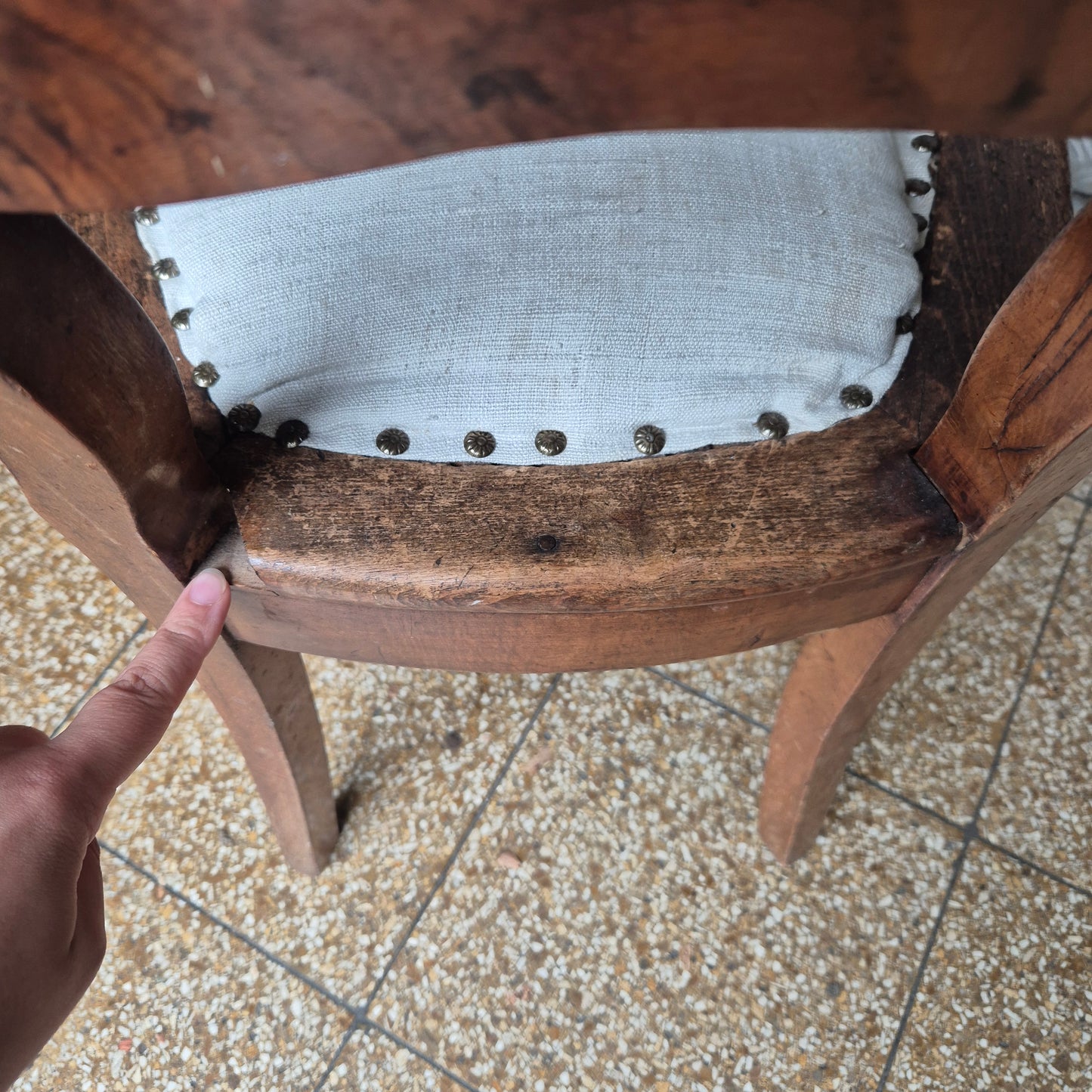 Antiker Stuhl Chippendale Eichenholz