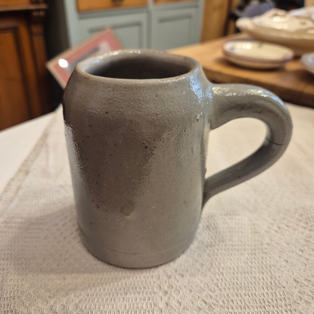 Vintage Keramik Bierkrug Steingut Grau blau Geschenk