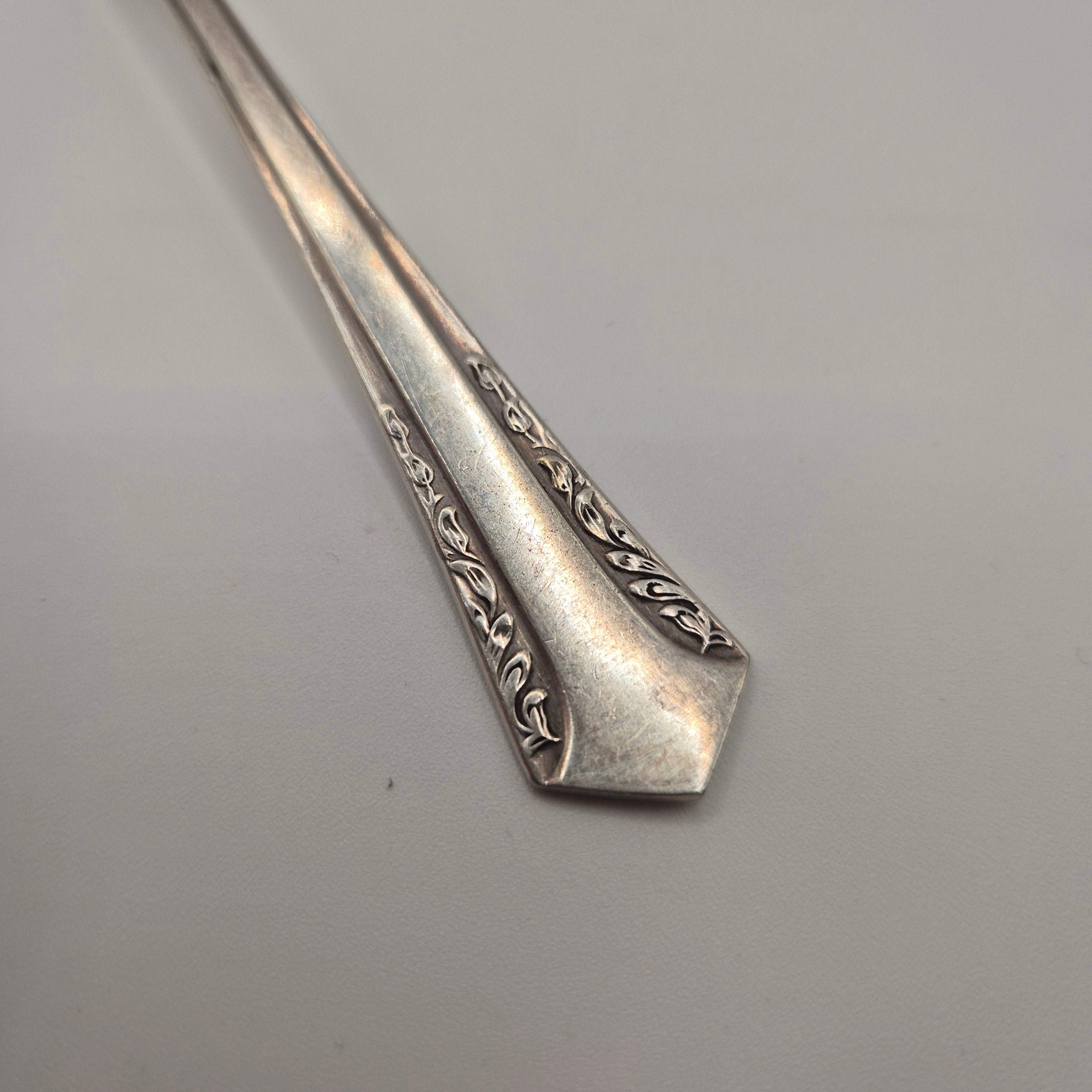 6x Jugendstil Teelöffel versilbert 90er Auflage