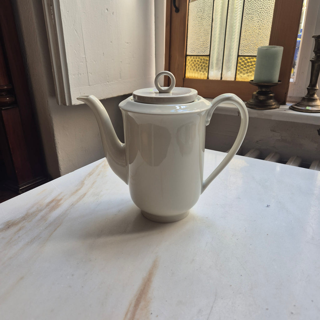 Große Kaffeekanne Porzellan - elfenbeinton - "Margarete" Hutschenreuther