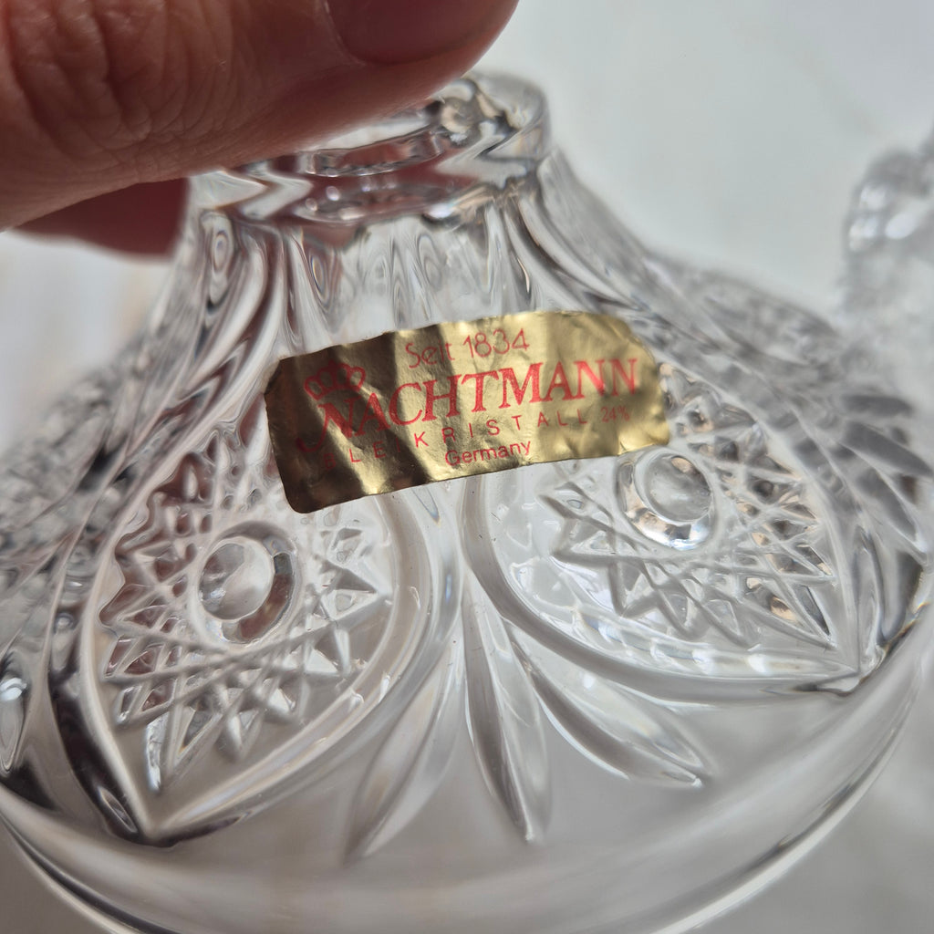 Vintage Bonboniere Schale aus Bleikristall mit Deckel - von Nachtmann