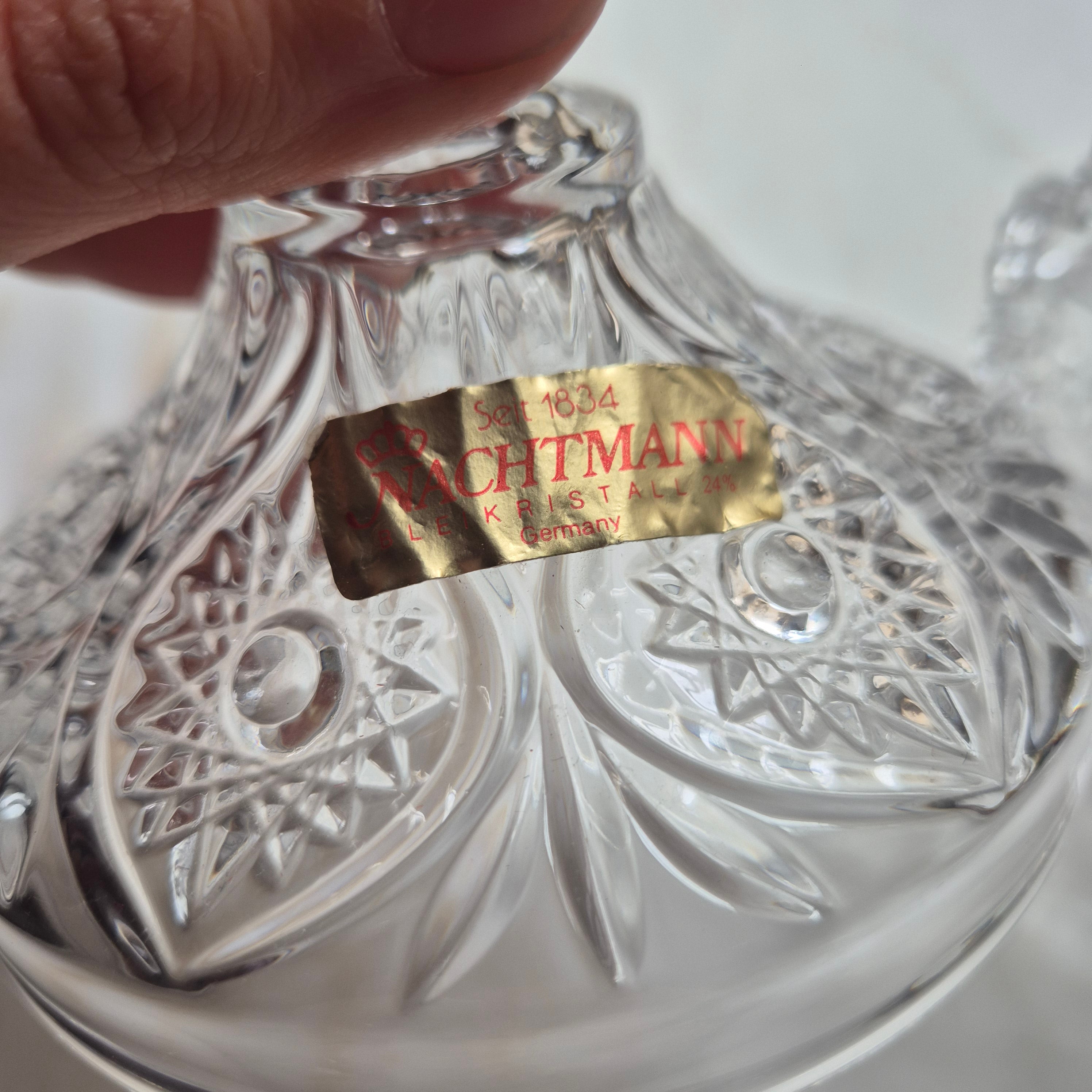 Vintage Bonboniere Schale aus Bleikristall mit Deckel - von Nachtmann