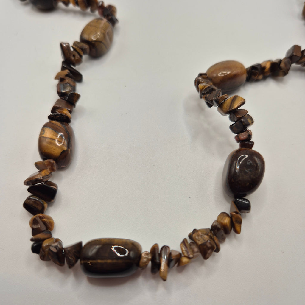 Kette 90er Jahre Glitzer STeine braun edel Halskette Vintage