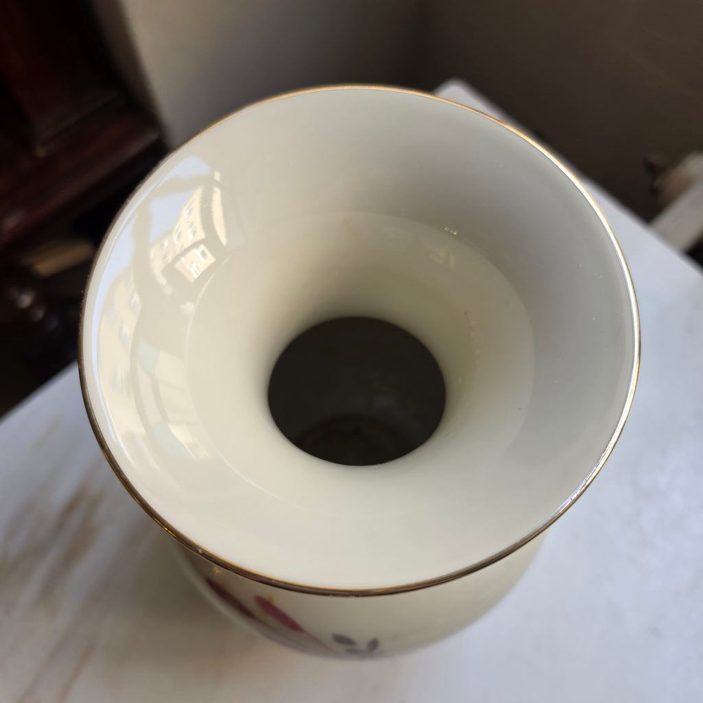Vintage Porzellanvase Alka Bavaria – Zartes Blumendekor mit Goldrand