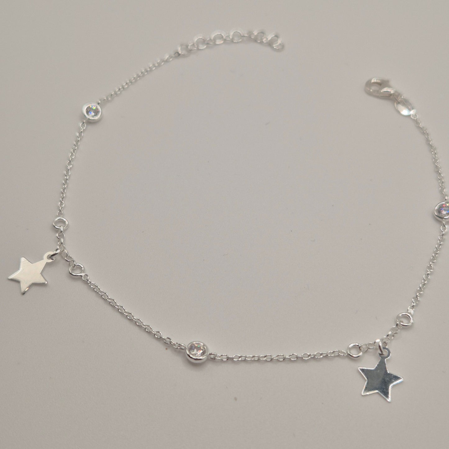 Zartes Fußkettchen Silber 925 Sterne