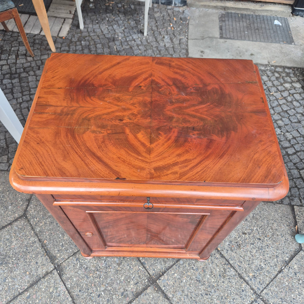 Antike Biedermeier Kommode Beistellschrank Nussholzfunier von 1860