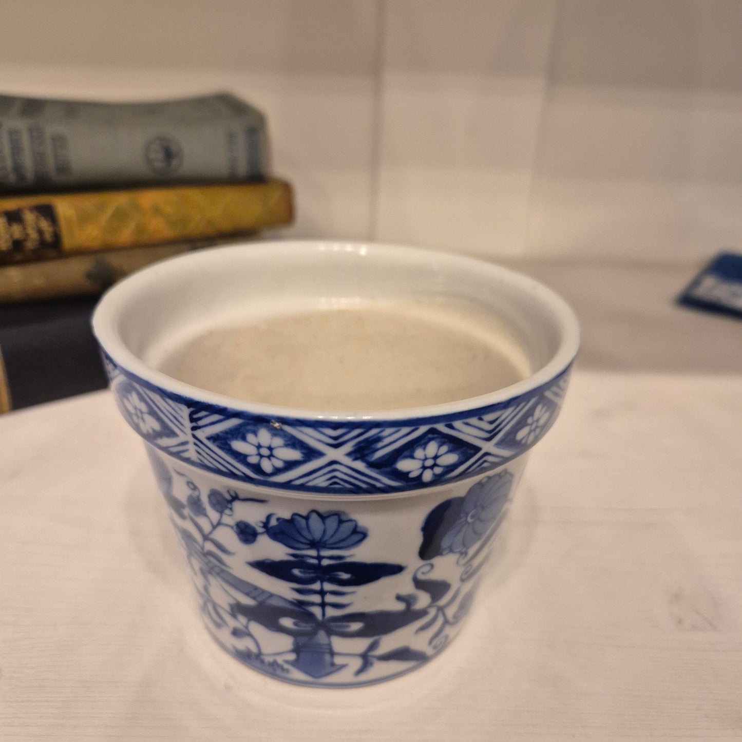 Vintage Zwiebelmuster Übertopf klein