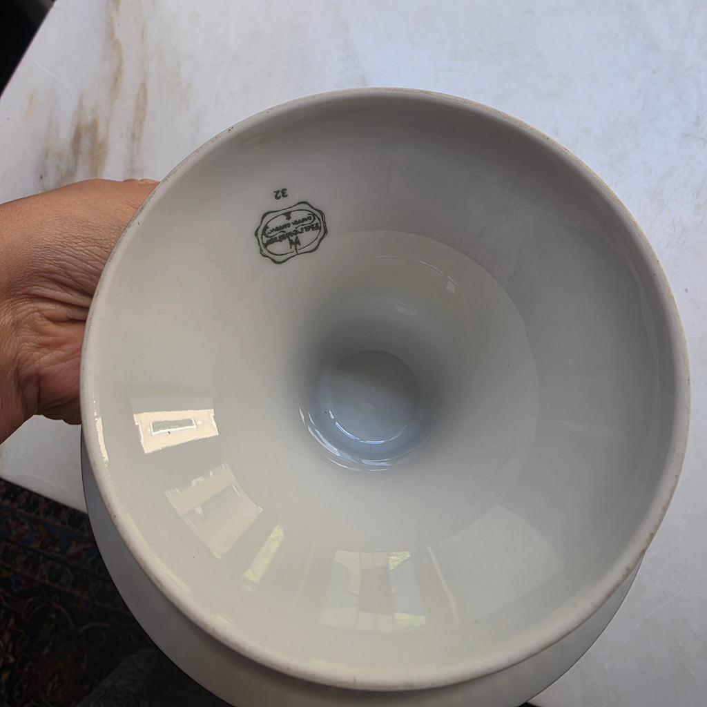 Antike Etagere Bareuther Porzellan Goldrand Schale Obst Gebäck Plätzchen mit Fuß Blumenmalerei