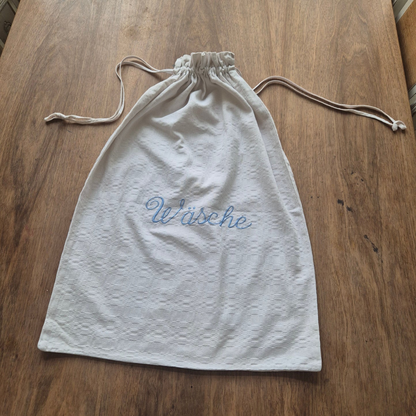 Antiker Baumwolle Wäschesack 43x62cm Handgemacht