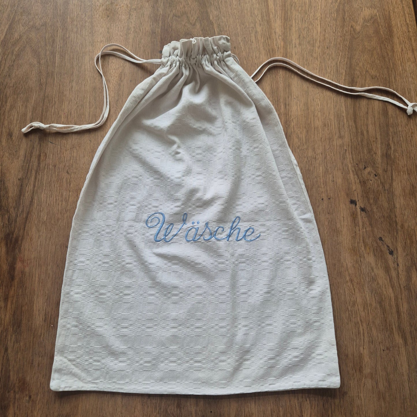 Antiker Baumwolle Wäschesack 43x62cm Handgemacht
