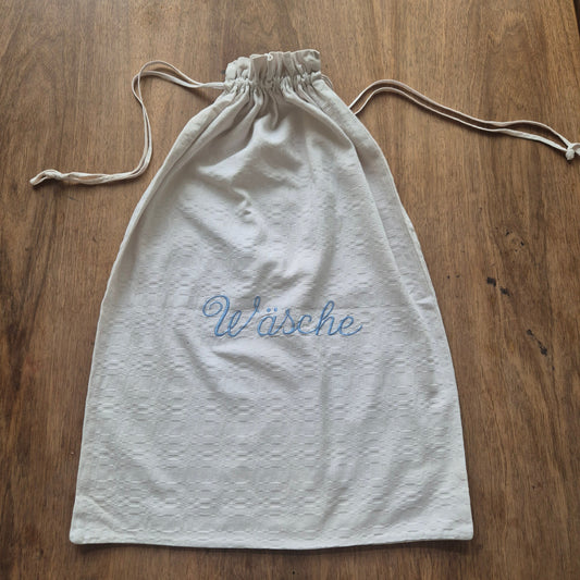 Antiker Baumwolle Wäschesack 43x62cm Handgemacht