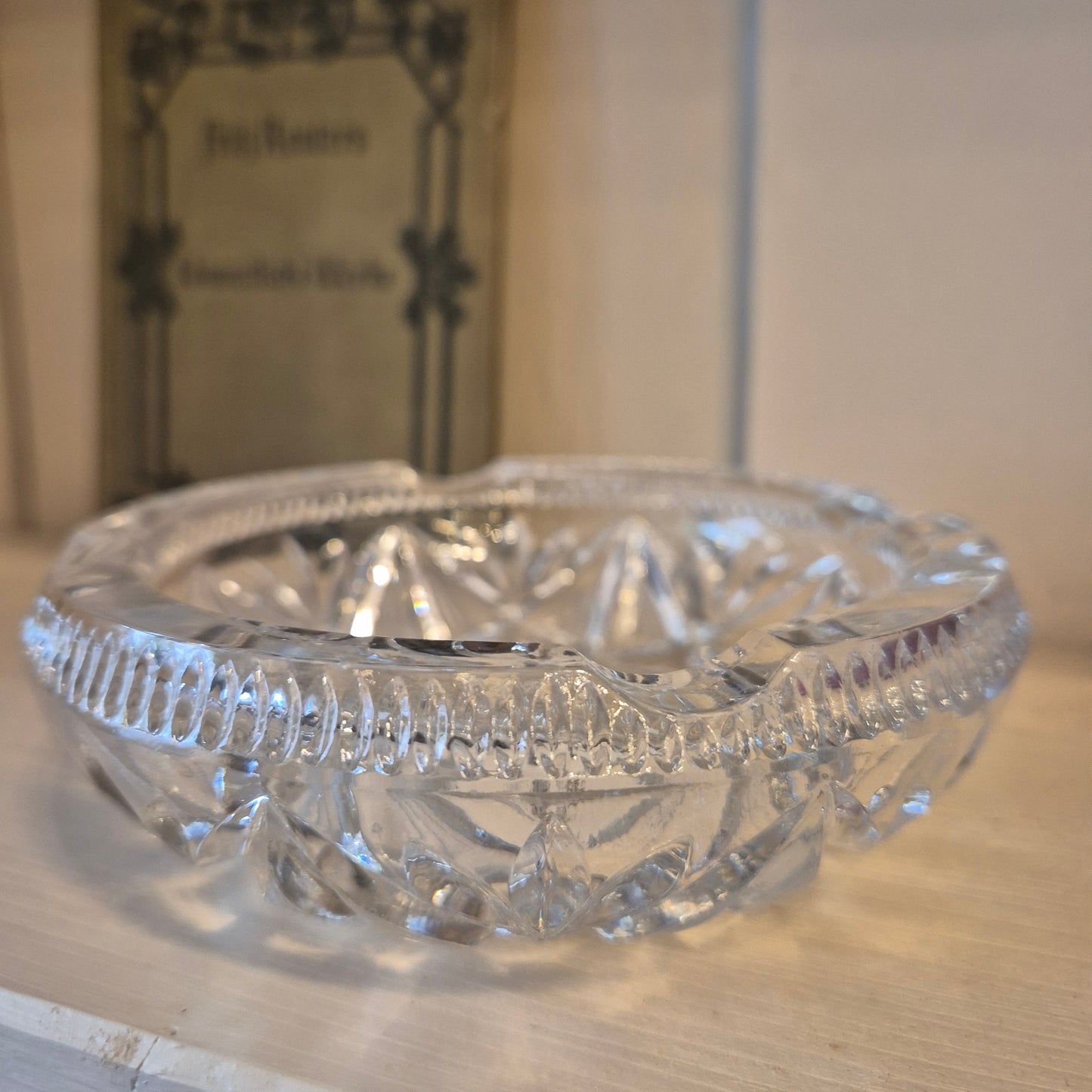 Vintage Bleikristall Aschenbecher mit Sternmotiv