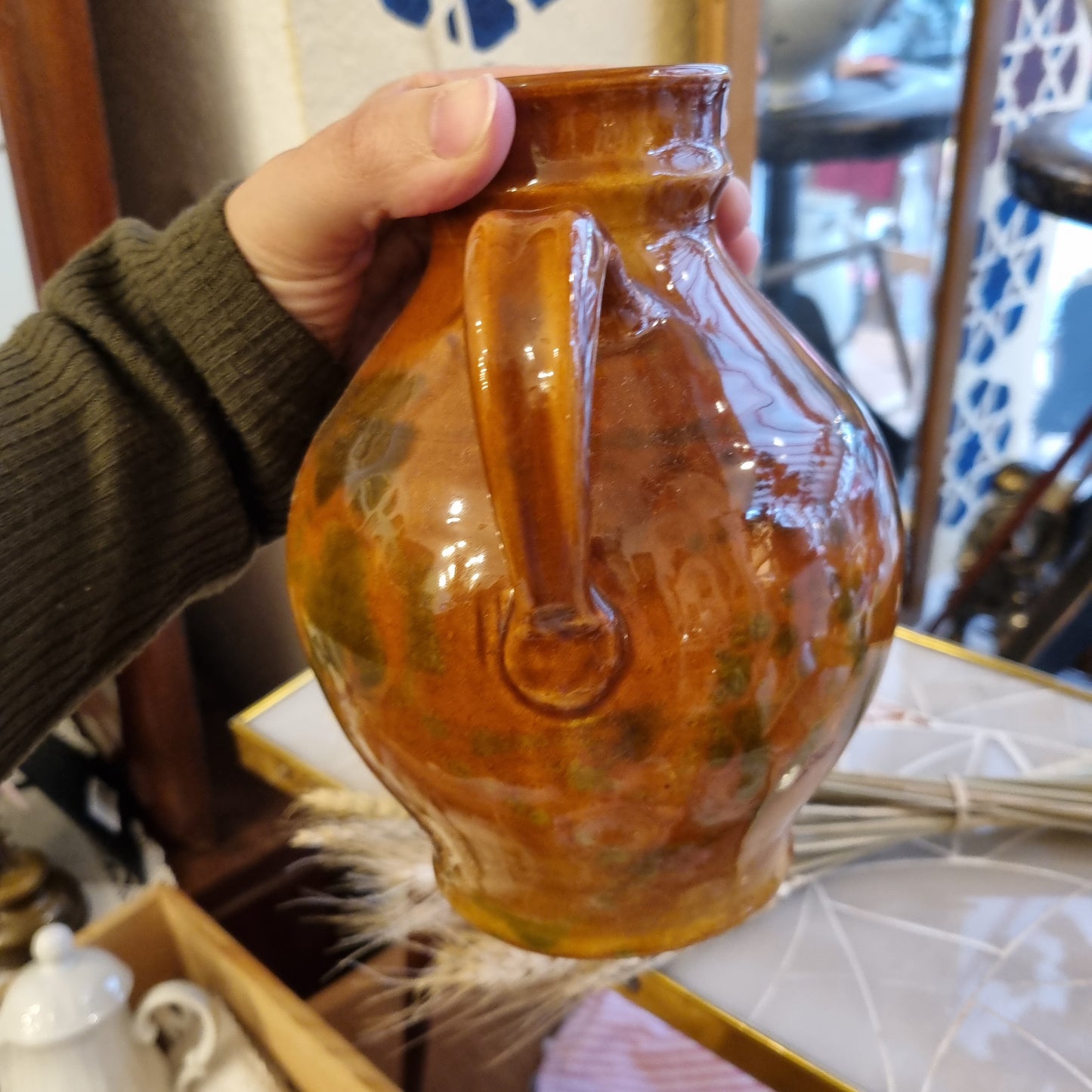 Vintage Keramik Glasierte Vase krug aus Passau Frimberger 60er Jahre