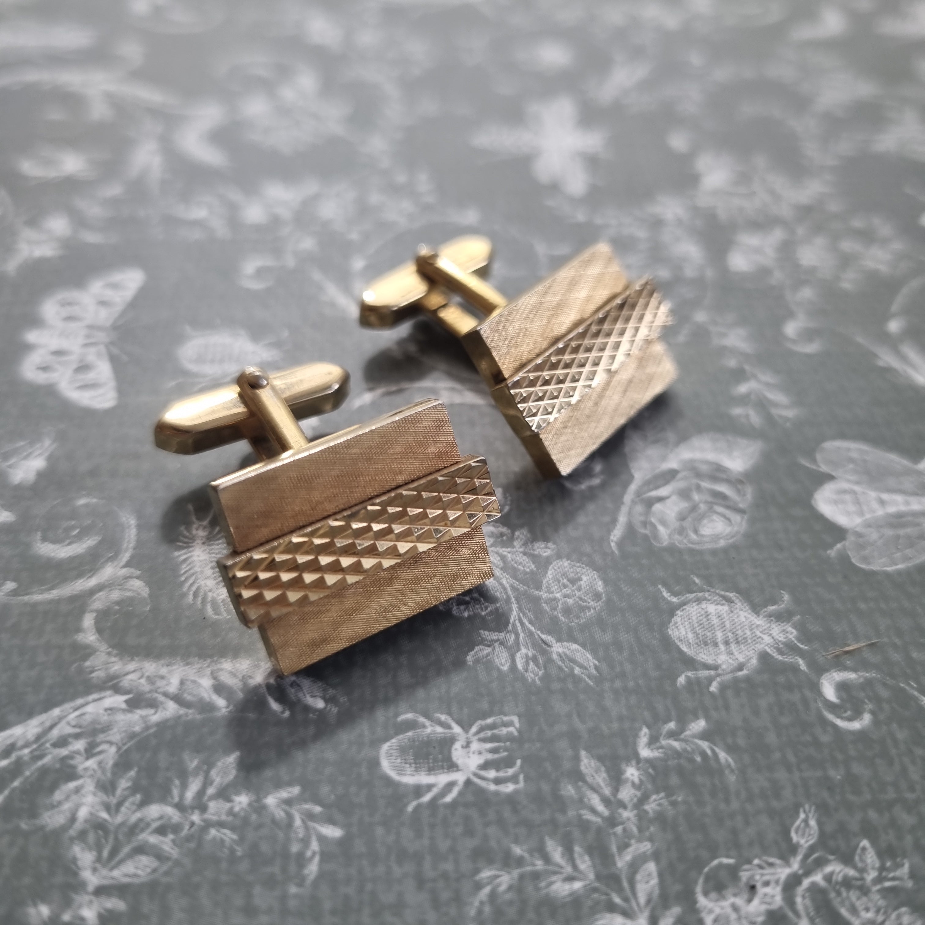 Alte Manschetten Knöpfe aus W.Germany Gold Vintage Geschenk