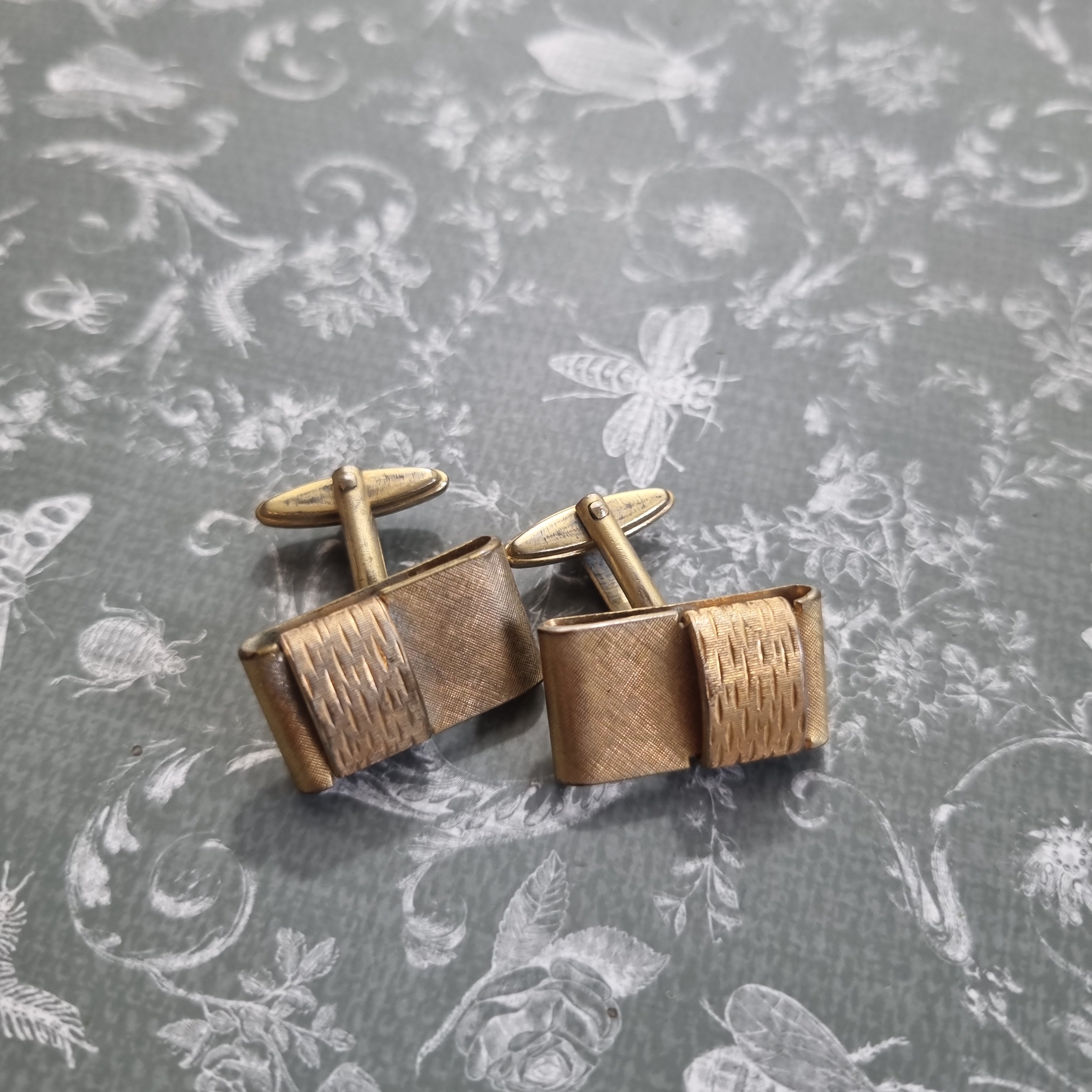 Alte Manschetten Knöpfe aus W.Germany Gold Vintage Geschenk