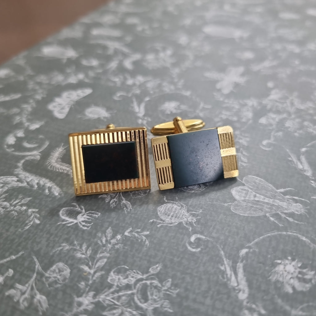 Alte Manchetten Knöpfe aus W.Germany Gold Perlmutt Vintage Geschenk