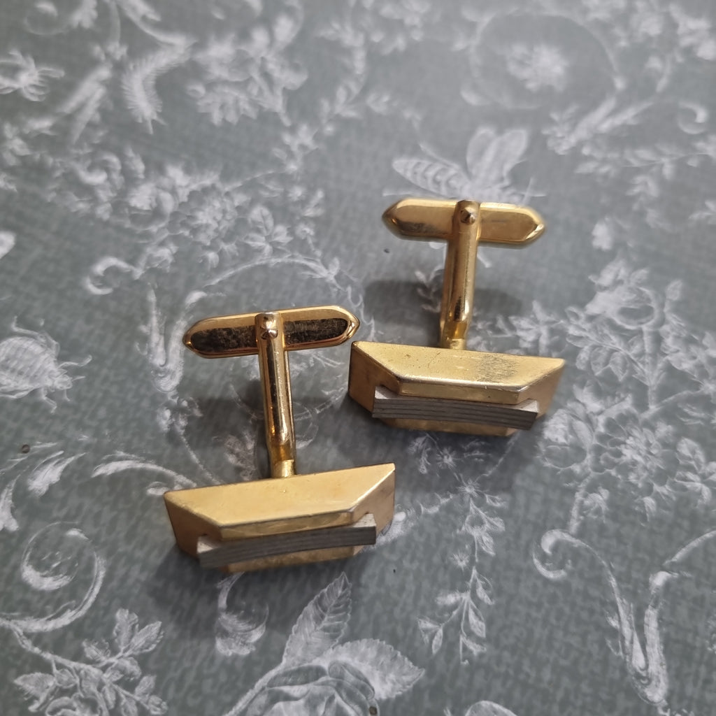 Alte Manschetten Knöpfe aus W.Germany Gold Ketten Vintage Geschenk