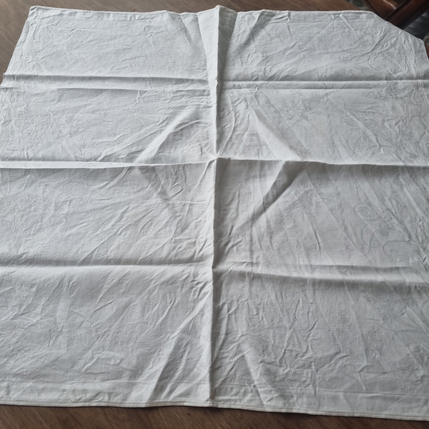 Antike Handgemachte Baumwolle Serviette 69x65cm Vintage Landhaus French Mitteldecke