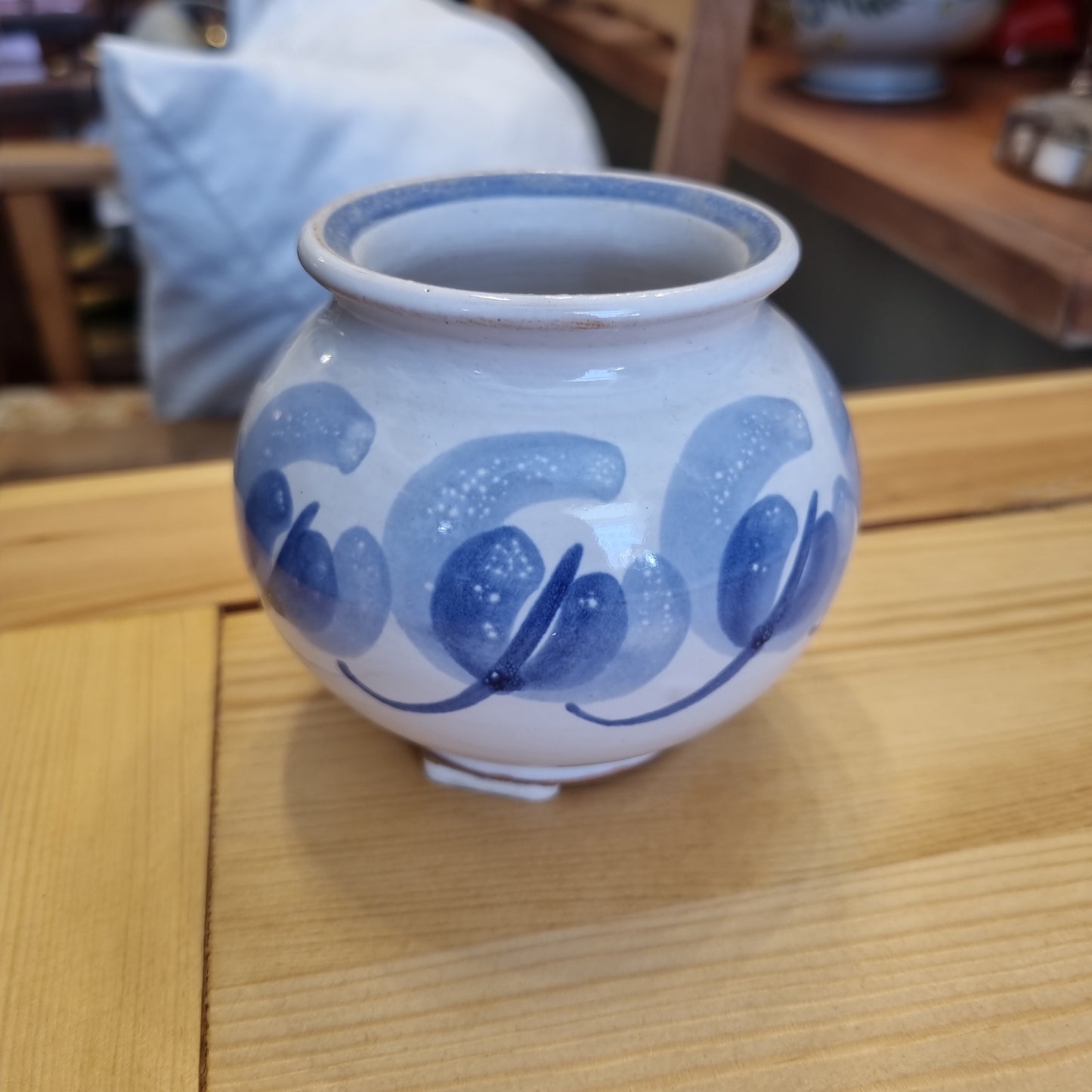 Kleine handgemachte Keramik Vase Gefäß 40er Jahre Retro Vintage