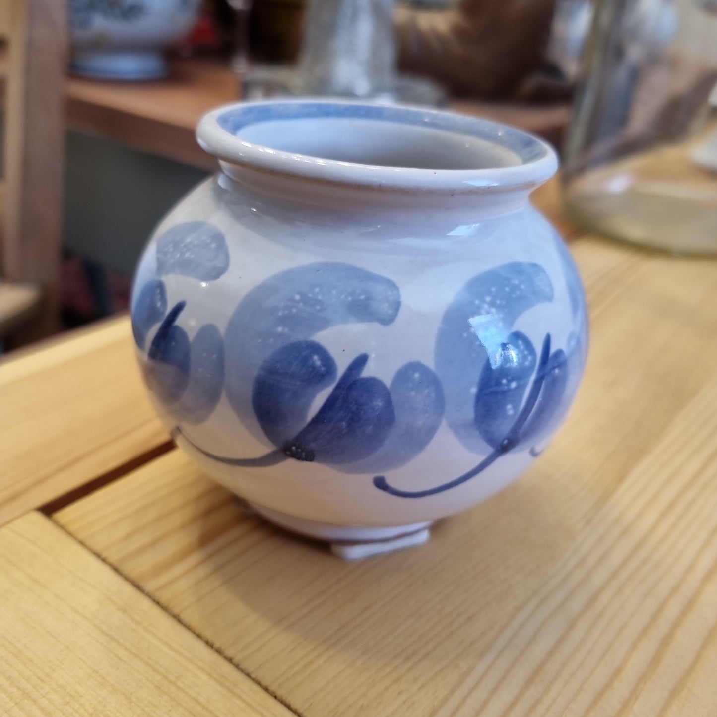 Kleine handgemachte Keramik Vase Gefäß 40er Jahre Retro Vintage