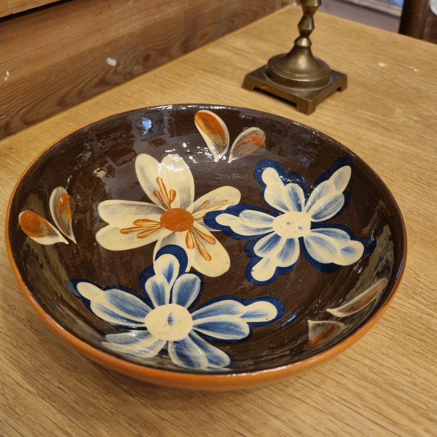 Midcentury Keramik Schüssel Blumen Motiv Vintage Küche Landhaus