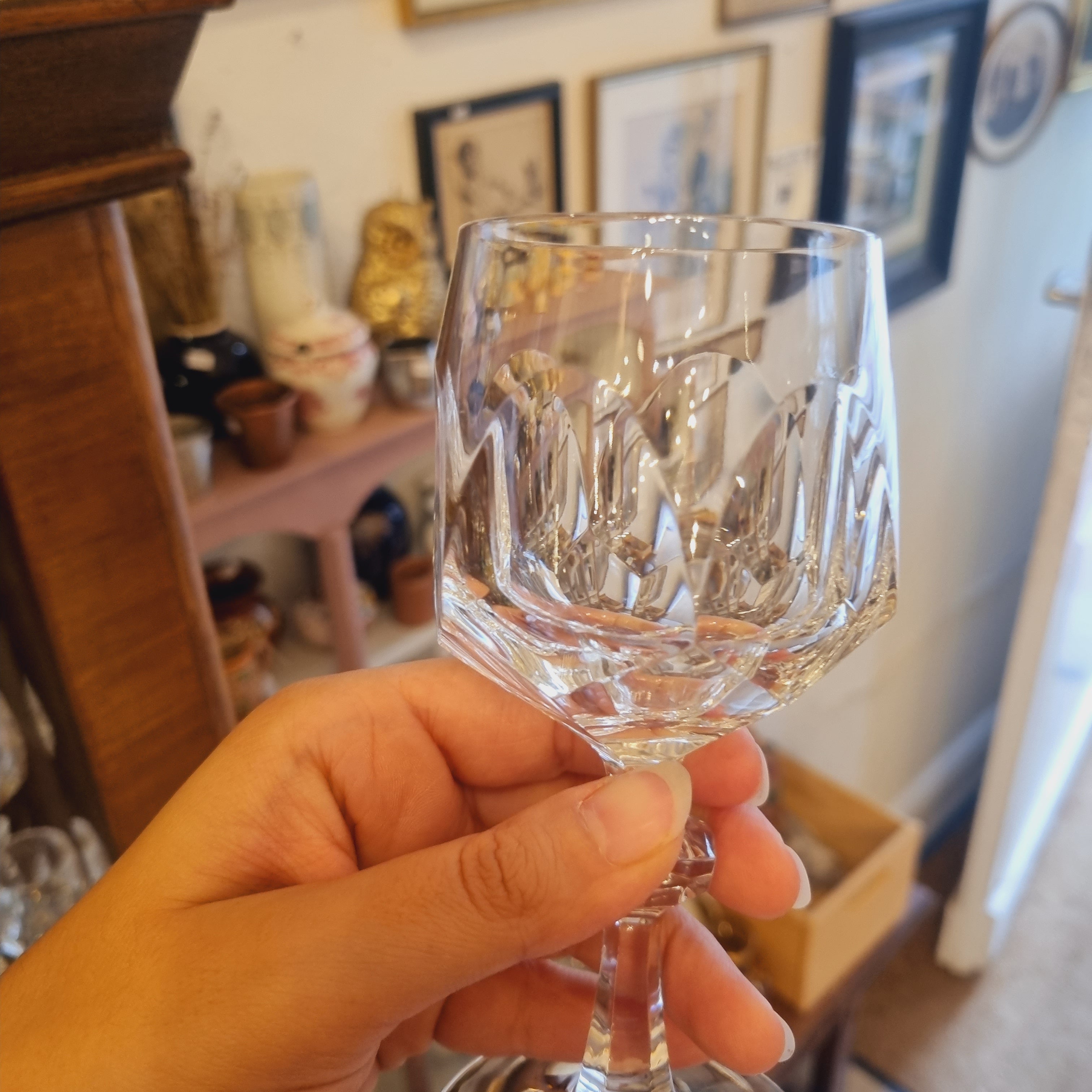 5x Crystal Cognac, Wein Gläser - Brandy Bourbon Ballon Snifters Vintage Retro 50er Jahre