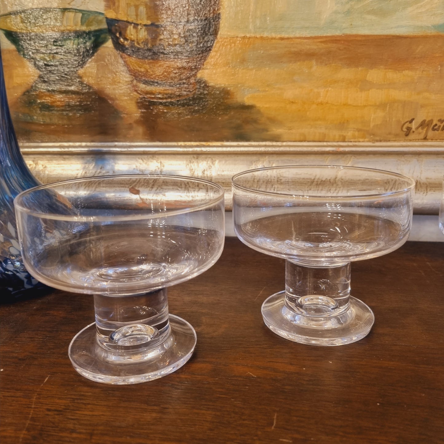 3x Weingläser Champagner Dessert Schalen Vintage Retro Midcentury edel und schön