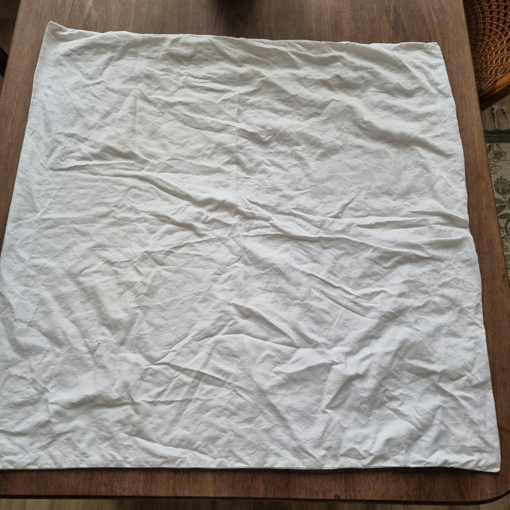 Antike,alte Kissenhülle 73x73cm weiß Blumen Vintage Kissen Bezug 🤍
