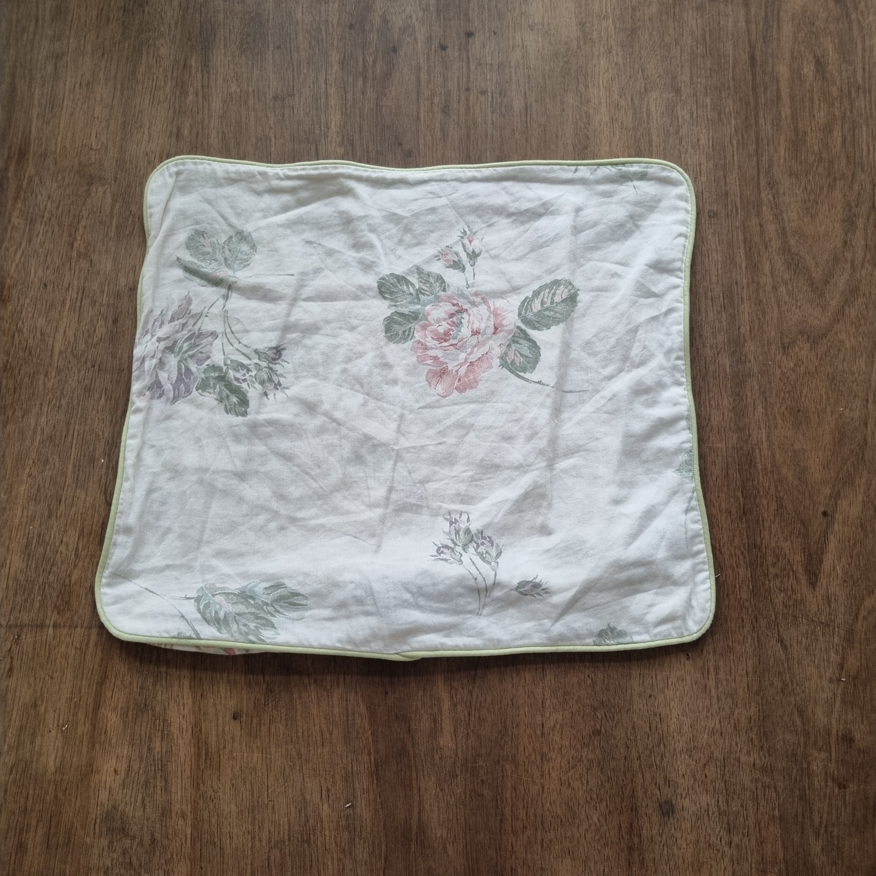 Alte Kissenhülle Rosenmotiv Vintage Antik Kissen Bezug 🤍