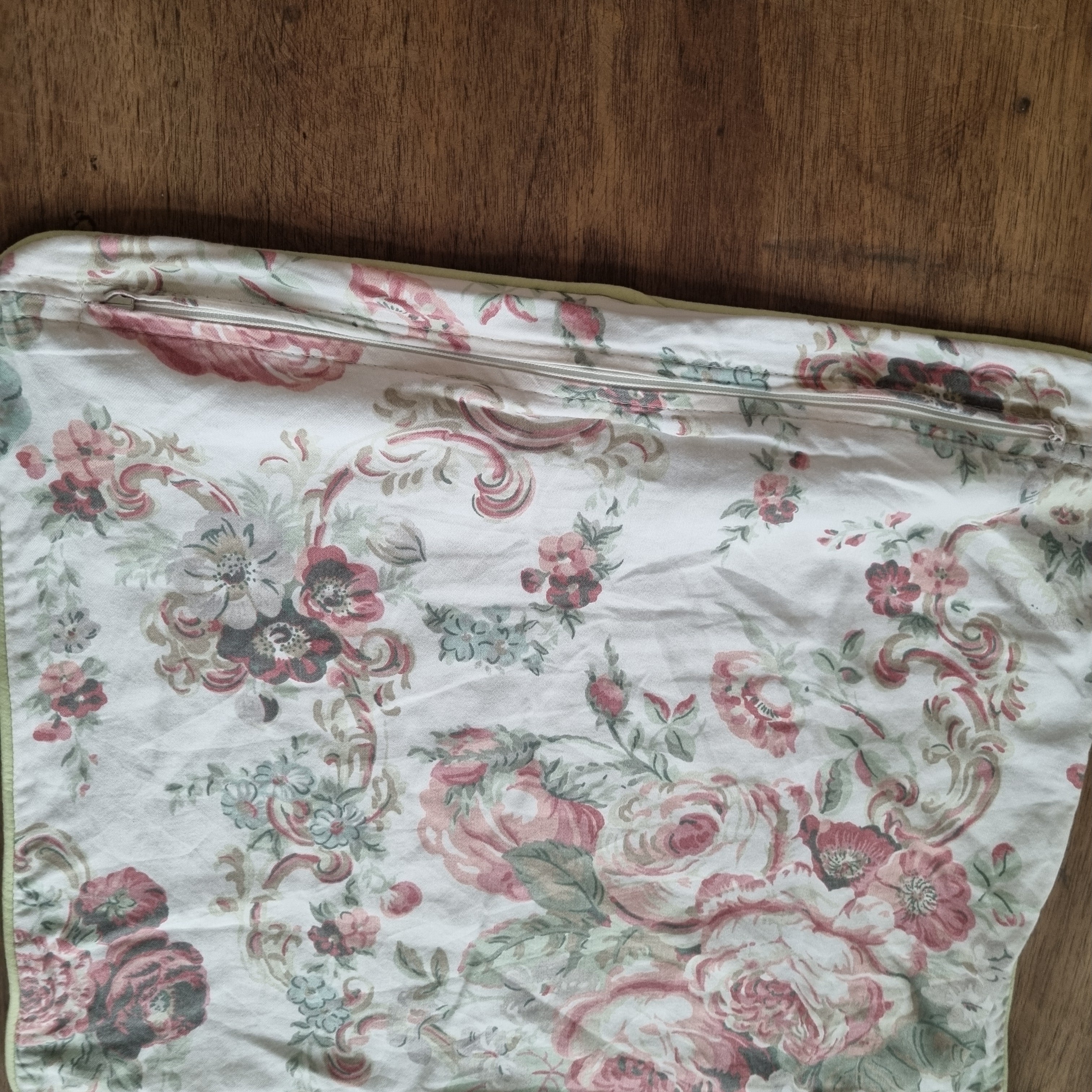 Alte Kissenhülle Rosenmotiv Vintage Antik Kissen Bezug 🤍