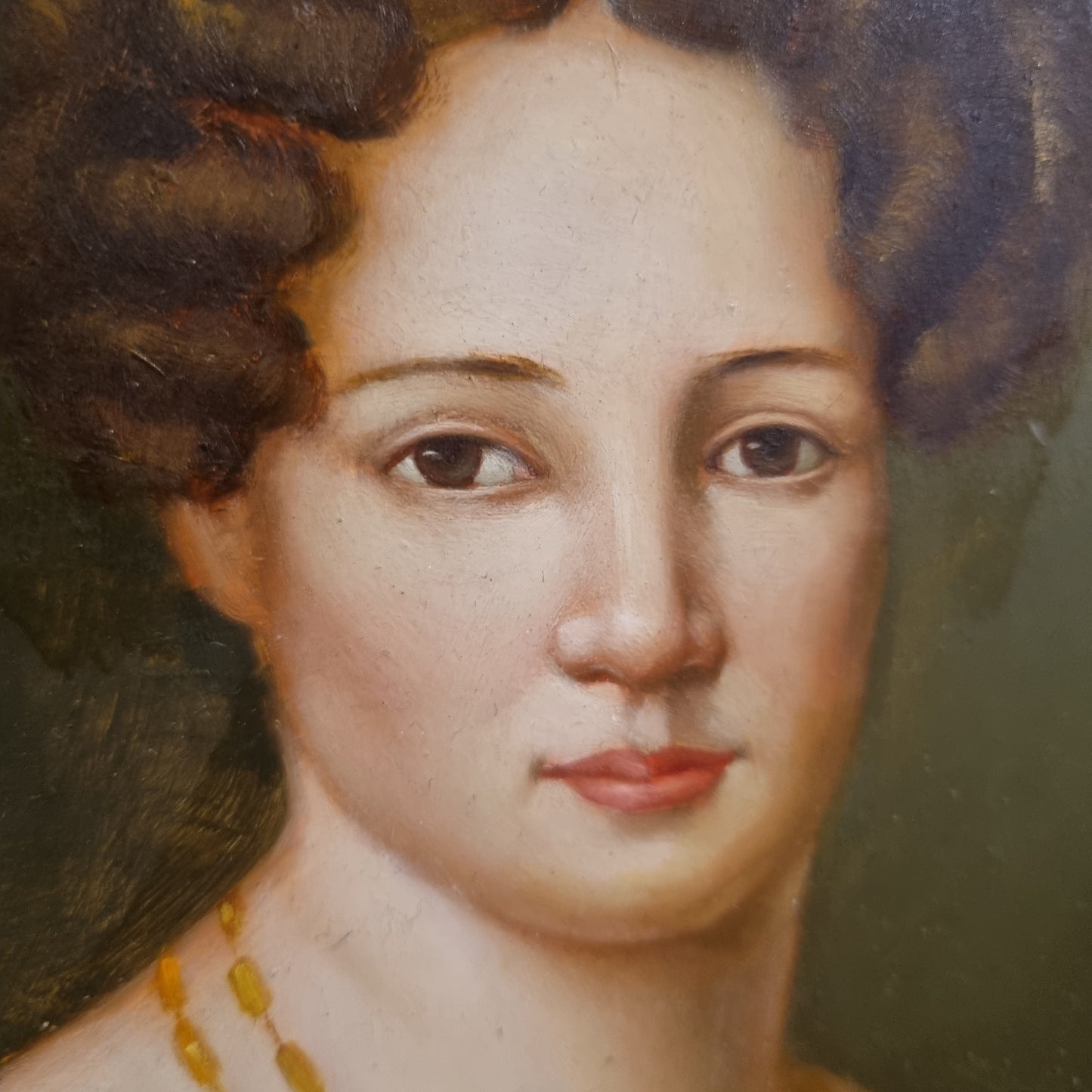 Nachgemachtes altes Ölgemälde auf Holz Biedermeier Art Portrait  signiert Bonnat 50x60cm