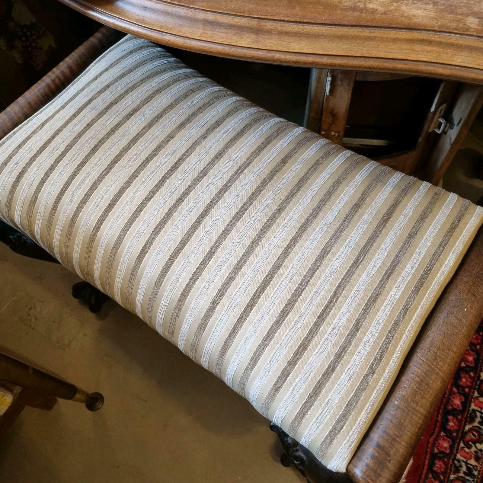 Tatzenfuß Schreibtisch mit Hocker 50er Jahre Antik Holz